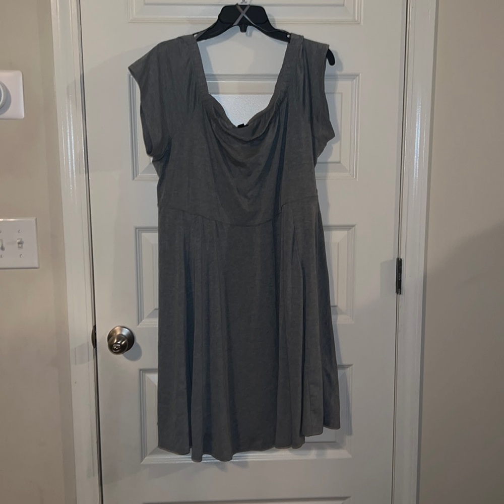Gray skater dress from torrid. Never worn no tags